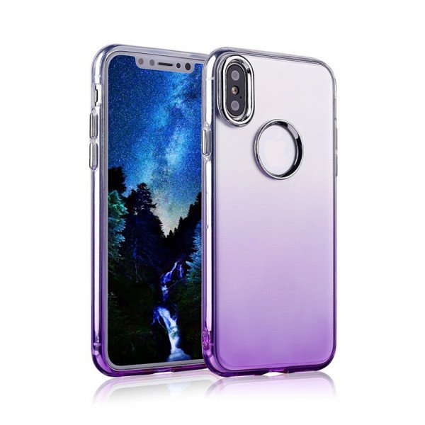 Wholesale iPhone X (Ten) 360 Gradient Armor Hybrid Case (Purple)